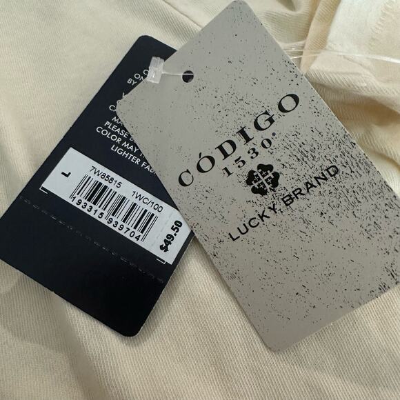NWT Lucky Brand x Codigo 1530 Rosa Logo Tee Cream L - Picture 3 of 7